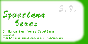 szvetlana veres business card